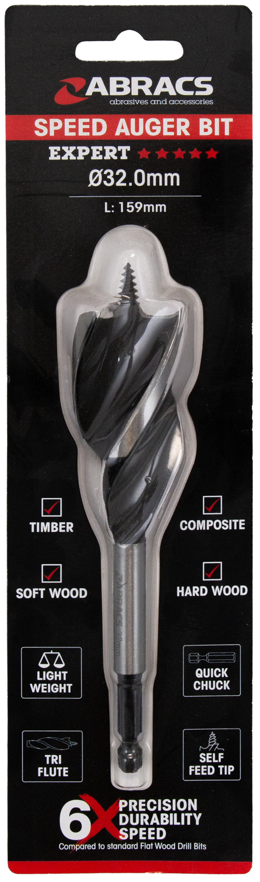 ABRACS SPEED AUGER WOOD BIT ( 7 VARIANTS)