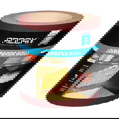 TIMCO 115MMX10M SANDPAPER ROLL RED 80 - Woodworkers.ie -