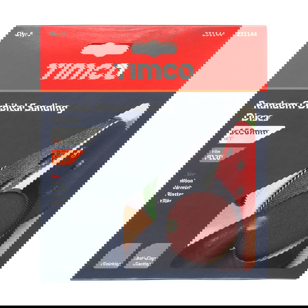 TIMCO 150MM ORBITAL SANDING DISCS P120 - Woodworkers.ie -