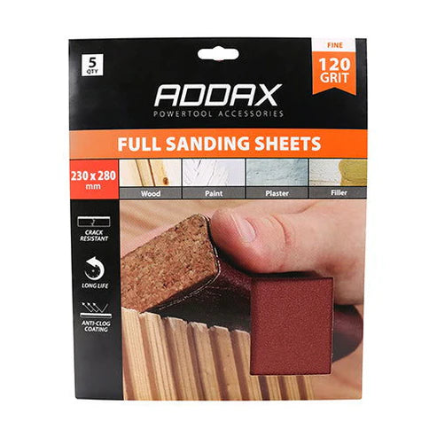 TIMCO 230 x 280 SANDING SHEETS PK5