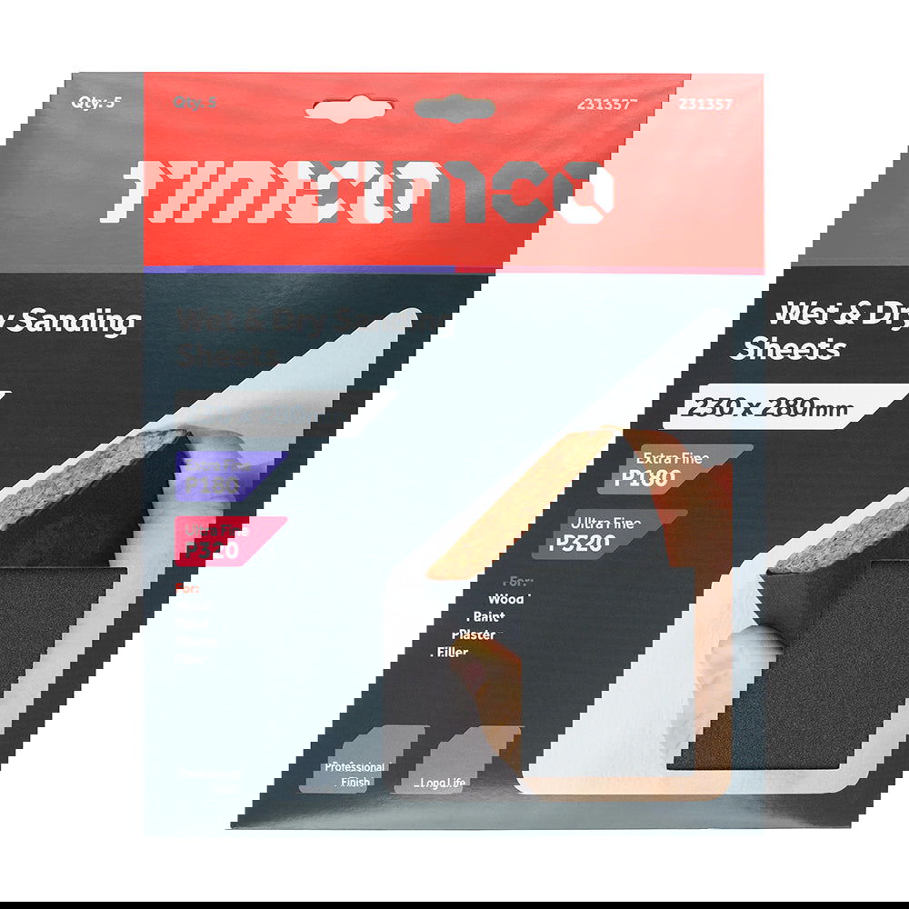 TIMCO WET&DRY SANDING SHEETS PK5 MIXED (320/180) - Woodworkers.ie -