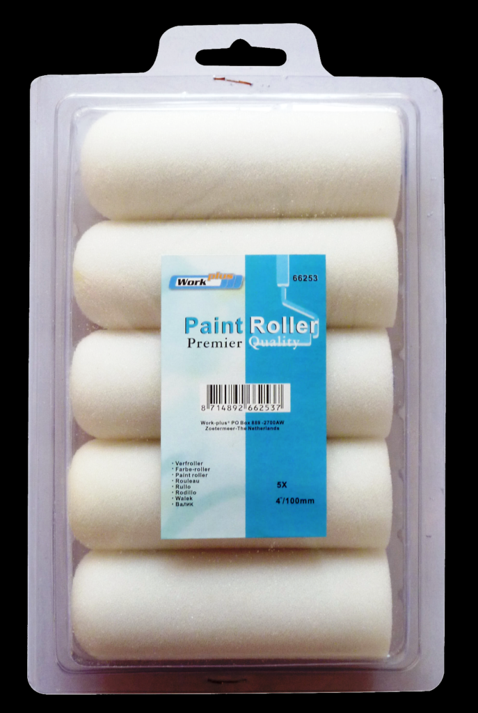 PAINT ROLLER SLEEVE 4" 5 PCS HIGH DENSITY