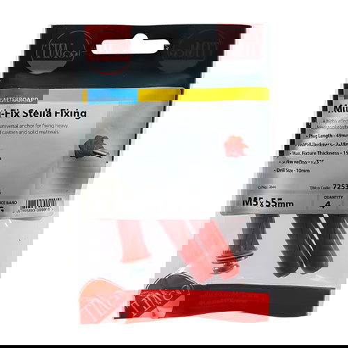 Timco Stella Fixing M5 X 55mm Red 4Pk - Woodworkers.ie -