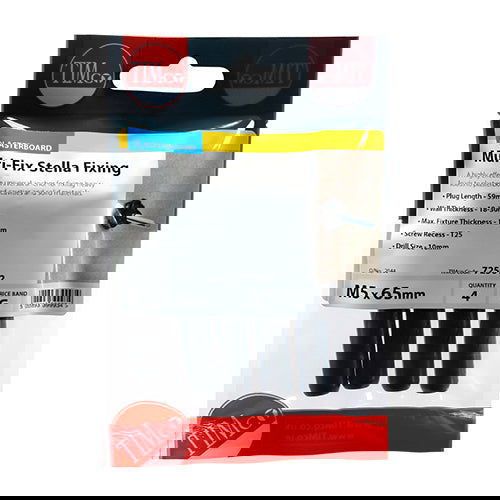 Timco Stella Fixing M5 X 65mm Black 4Pk - Woodworkers.ie -