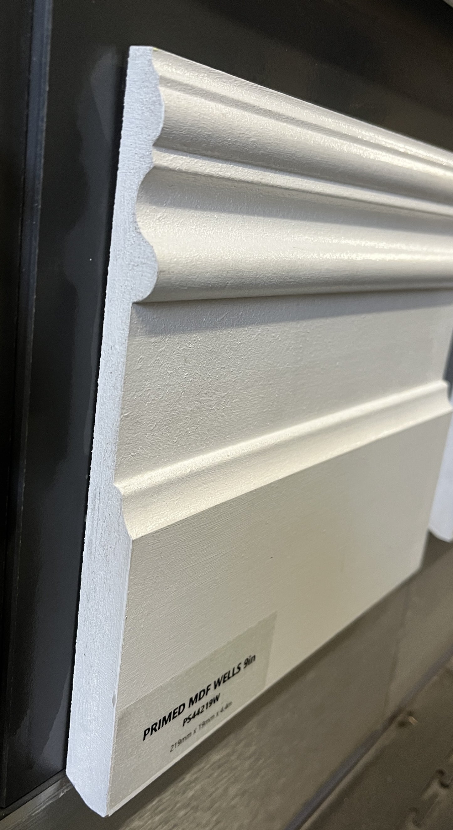 Primed MDF 9" Wells- Skirting 219mm X 4.4mt