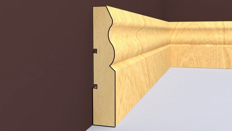 WHITE DEAL 5" OGEE SKIRTING MD15 RTDC (119 X 19) PER 4.2MT LENGTH - Woodworkers.ie -