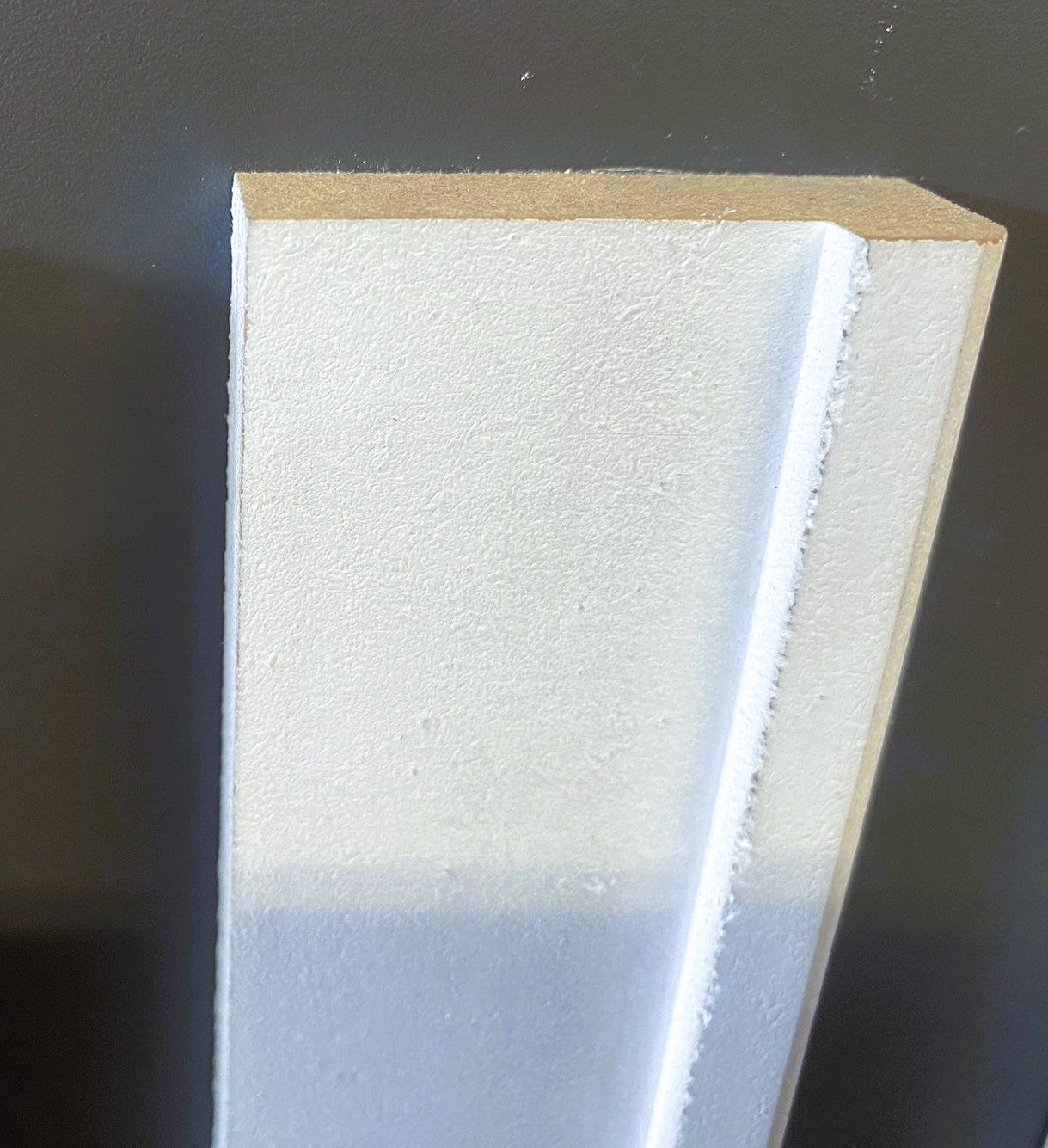Primed MDF 2.44mt ( 8Ft) Length Hockey Stick Rebated 45mm X 18mm Moulding For 3 Part Architrave