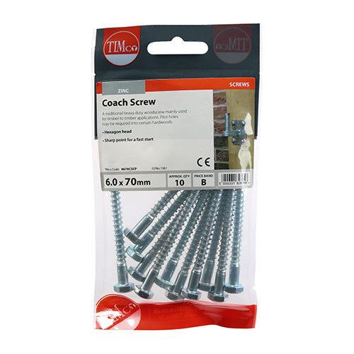Timco Coach Screw (12 Variants Available )