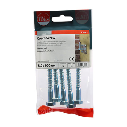 Timco Coach Screw (12 Variants Available )