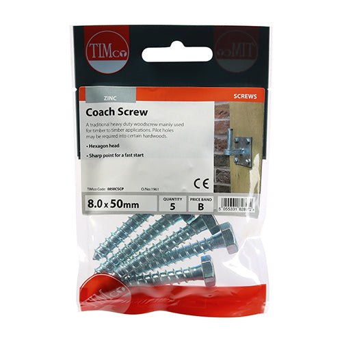 Timco Coach Screw (12 Variants Available )