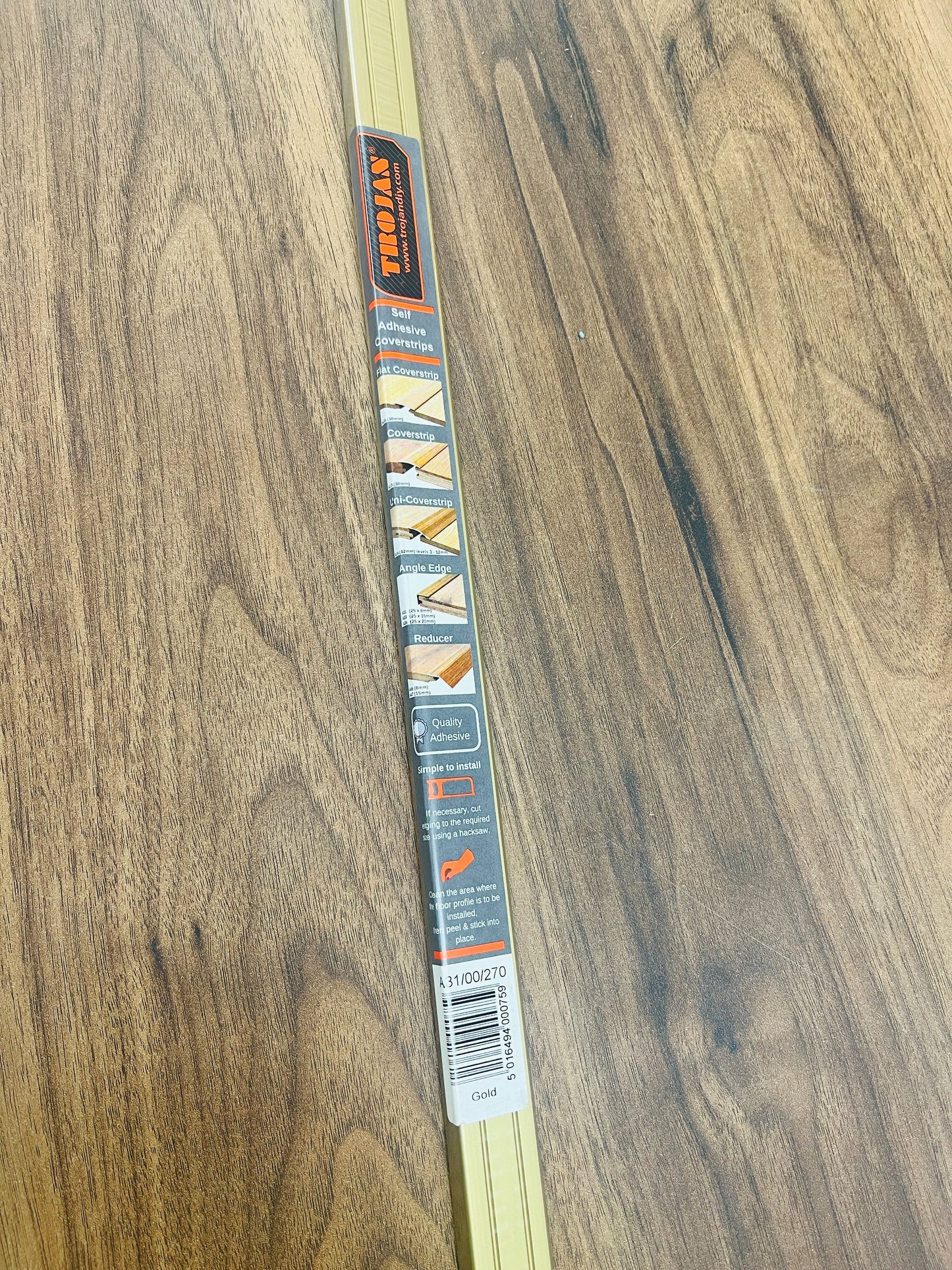 ANGLE EDGE   25MMX8MM  2.7M GOLD