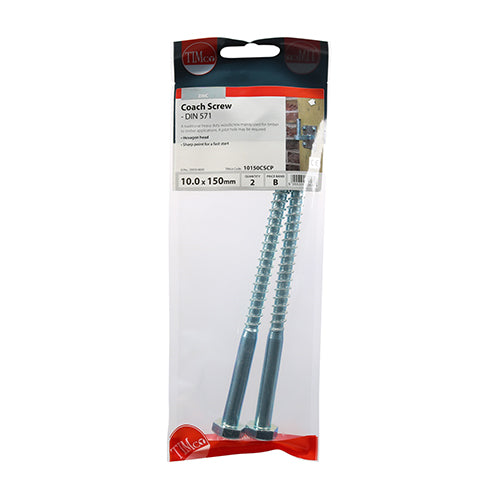Timco Coach Screw (12 Variants Available )