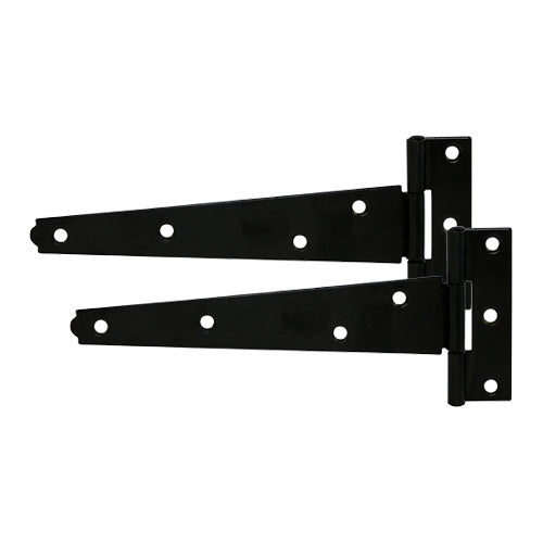 10" BLACK TEE HINGES  PR - Woodworkers.ie - 