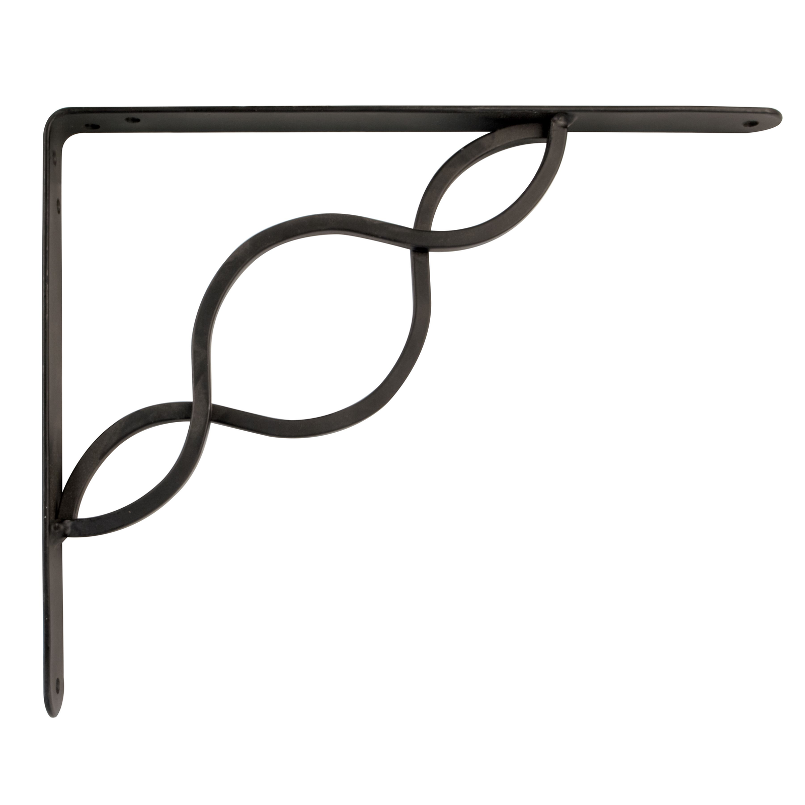150 X 125 DECORATIVE  BLACK SHELF BRACKET - Woodworkers.ie - 