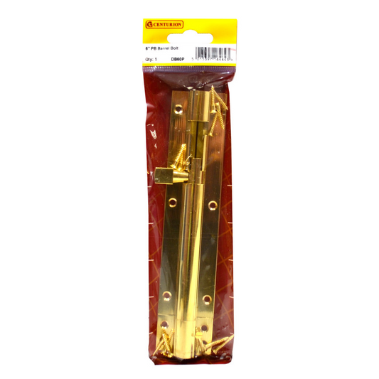 150mm X38mm PB WIDE STRAIGHT BARREL BOLT - Woodworkers.ie - 
