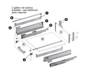 STARBOX 18MM POT DRAWER KIT (EXCLUDING BASE,BACK & DRAWER FRONT)