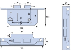 ERA 2 LEVER REBATED LOCK