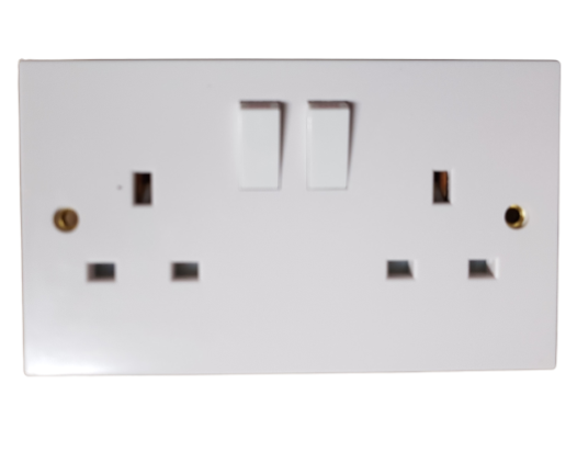 2 GANG SOCKET SWITCHED - Woodworkers.ie - 