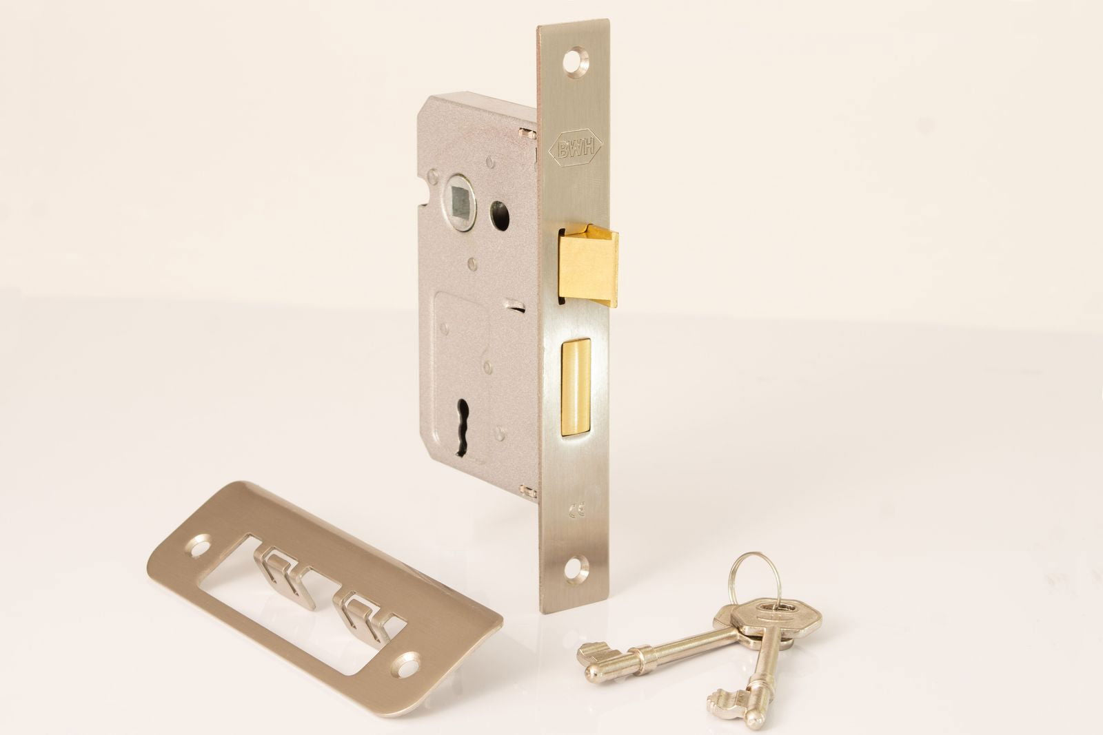 2 LEVER MORTICE LOCK BRASS 63mm - Woodworkers.ie - 