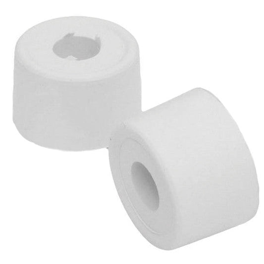 35mm WHITE PLASTIC DOOR STOPS [PACKOF 2] - Woodworkers.ie - 