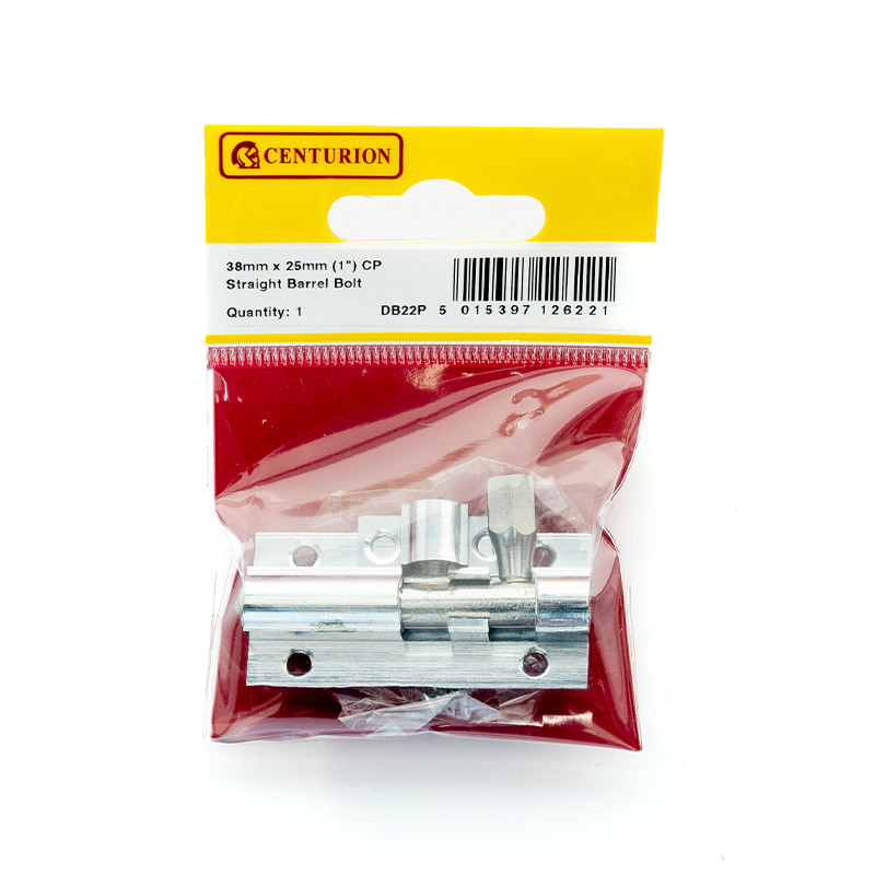 38mm X 25mm CP STRIAGHT BARREL BOLT - Woodworkers.ie - 