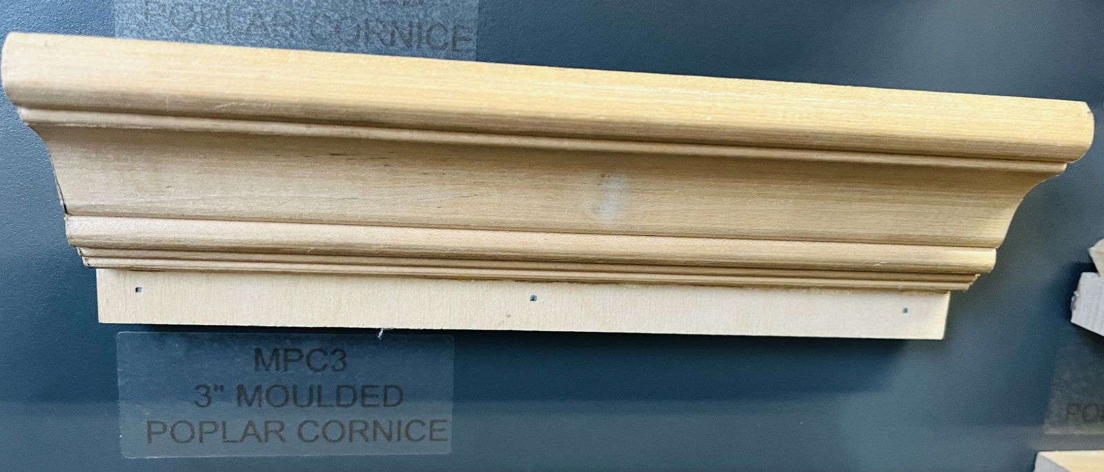 3" MOULDED POPLAR CORNICE 12FT