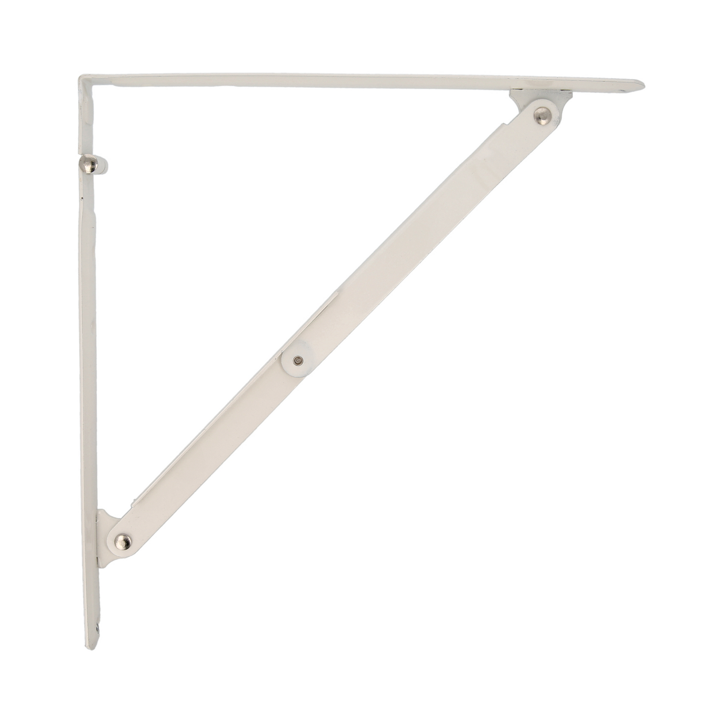 400X400 WHITE FOLDING SHELF BRACKET EACH 02047 - Woodworkers.ie - 
