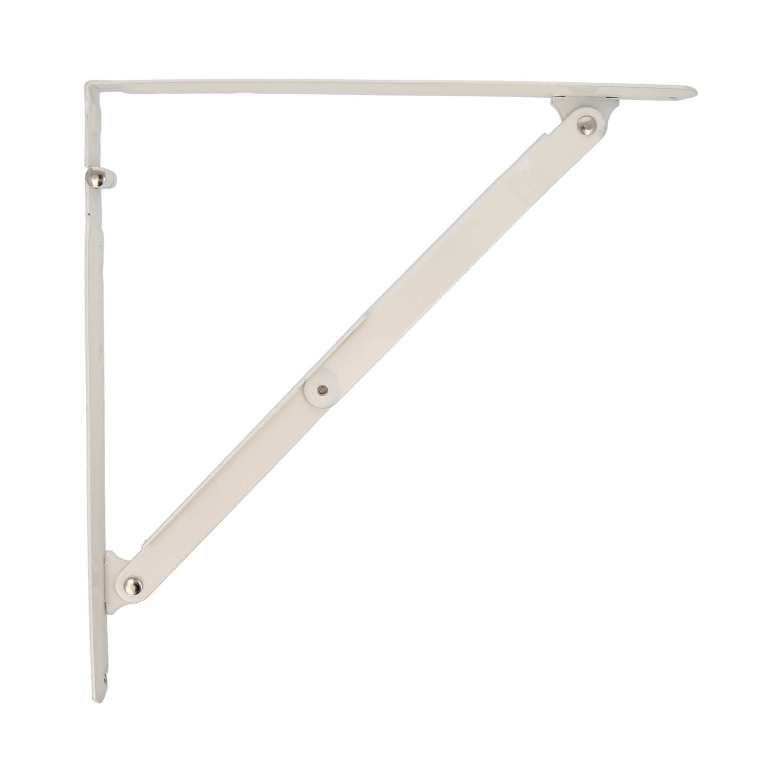 400X400 WHITE FOLDING SHELF BRACKET EACH 02047 - Woodworkers.ie - 