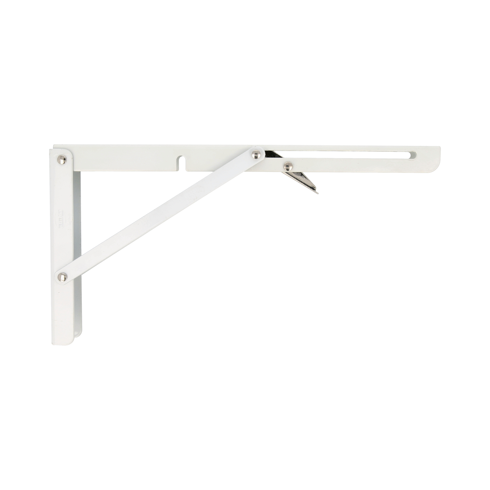 400 X 215 WHITE FOLDING SHELF BRACKET - Woodworkers.ie - 