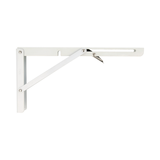 400 X 215 WHITE FOLDING SHELF BRACKET - Woodworkers.ie - 