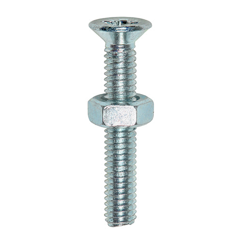 Timco Countersunk Machine Screw & Nut (9 Variants Available)