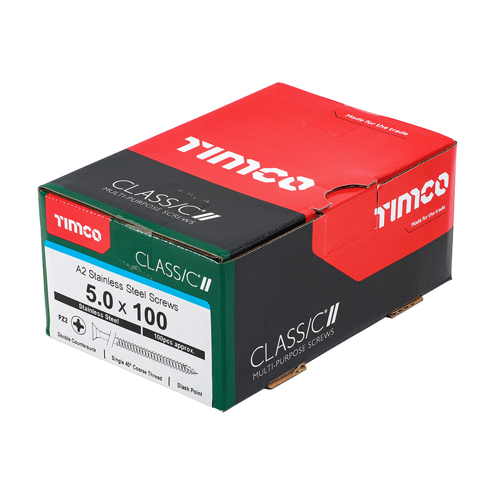 Timco Classic Stainless Steel Screw Pz2 Csk -A2 (20 Variants Available )