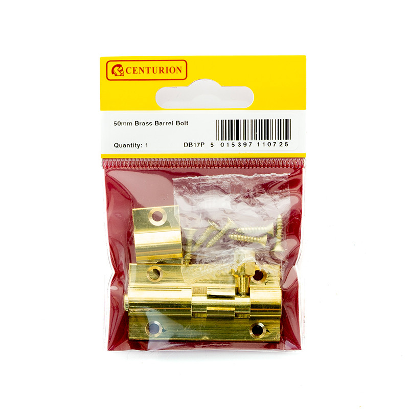 50mm X 25mm PB STRAIGHT BARRELL BOLT - Woodworkers.ie - 