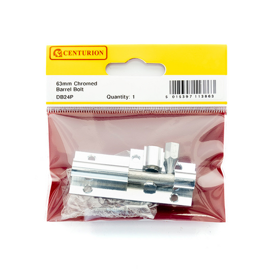 63mm X 25mm CP STRAIGHT  BARREL BOLT - Woodworkers.ie - 