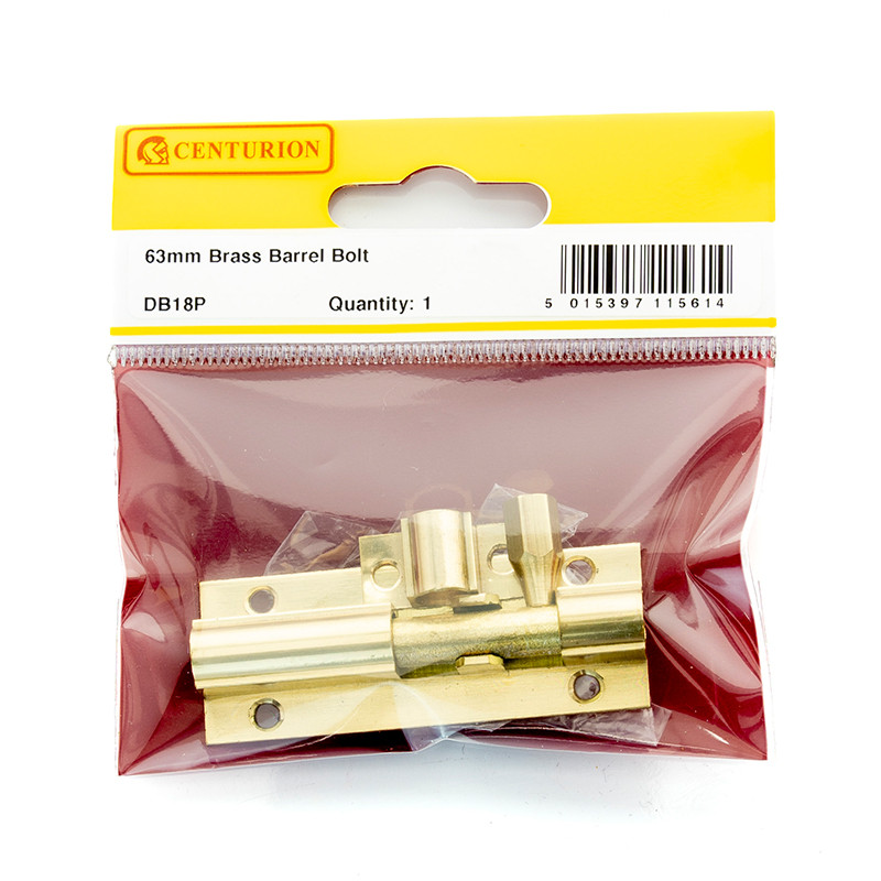63mm X 25mm PB STRAIGHT BARRREL BOLT - Woodworkers.ie - 