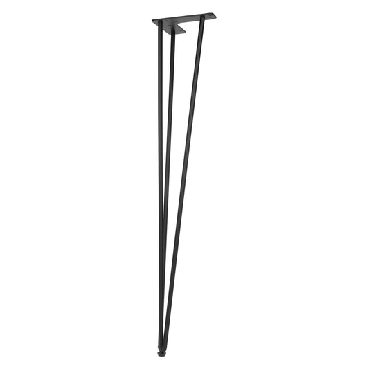 HAIRPIN LEG BLACK 71OMM (3 BAR TYPE  TYPE 10MM BLACKSTEEL ) PRICE EACH