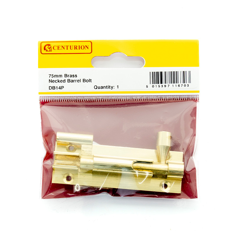 75mm X 25mm PB WIDE NECKED BARREL BOLT - Woodworkers.ie - 
