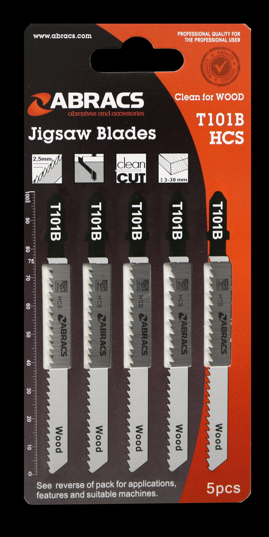 ABRACS JIGSAW BLADE 5pcs - Woodworkers.ie - 