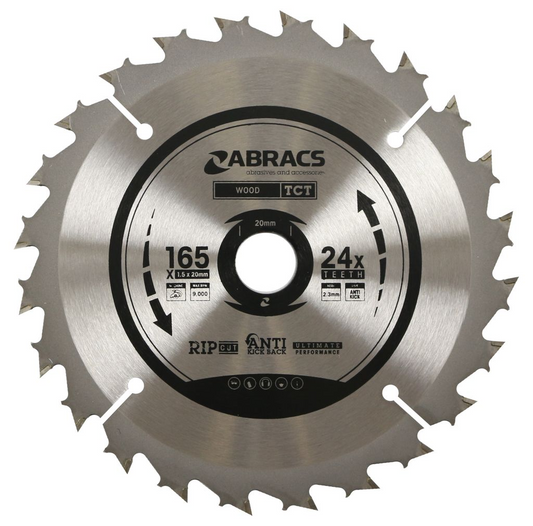 ABRACS TCT 165mm X 20mm 24T - Woodworkers.ie - 