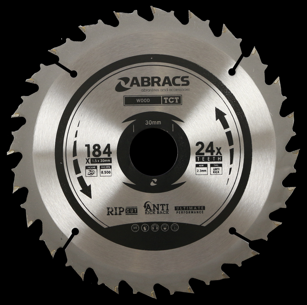 ABRACS TCT 184mm X 30mm 24T - Woodworkers.ie - 