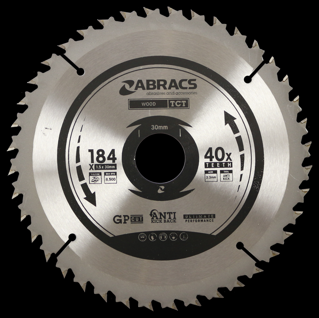ABRACS TCT 184mm X 30mm 40T - Woodworkers.ie - 