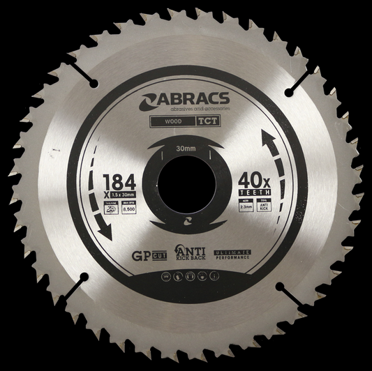 ABRACS TCT 184mm X 30mm 40T - Woodworkers.ie - 