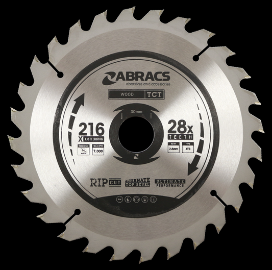 ABRACS TCT 216mm X 30mm 28T - Woodworkers.ie - 