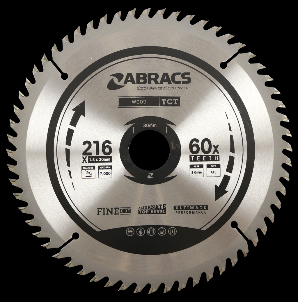 ABRACS TCT 216mm X 30mm 60T - Woodworkers.ie - 