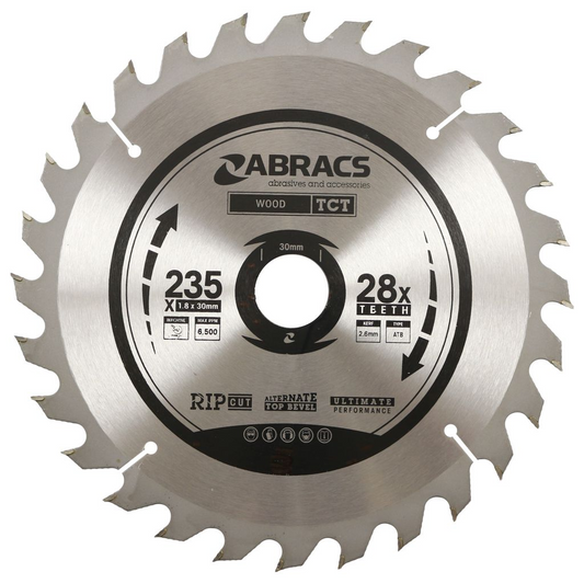 ABRACS TCT 235mm X 30mm 28T - Woodworkers.ie - 