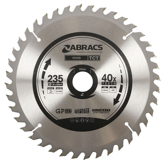 ABRACS TCT 235mm X 30mm 40T - Woodworkers.ie - 