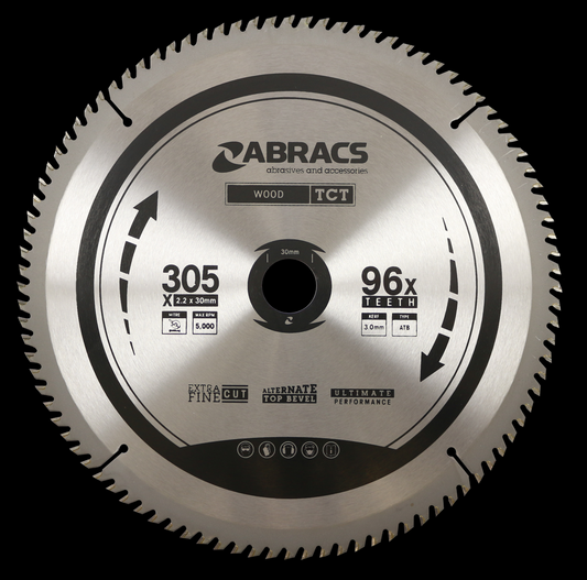 ABRACS TCT 305mm X 30mm 96T - Woodworkers.ie - 