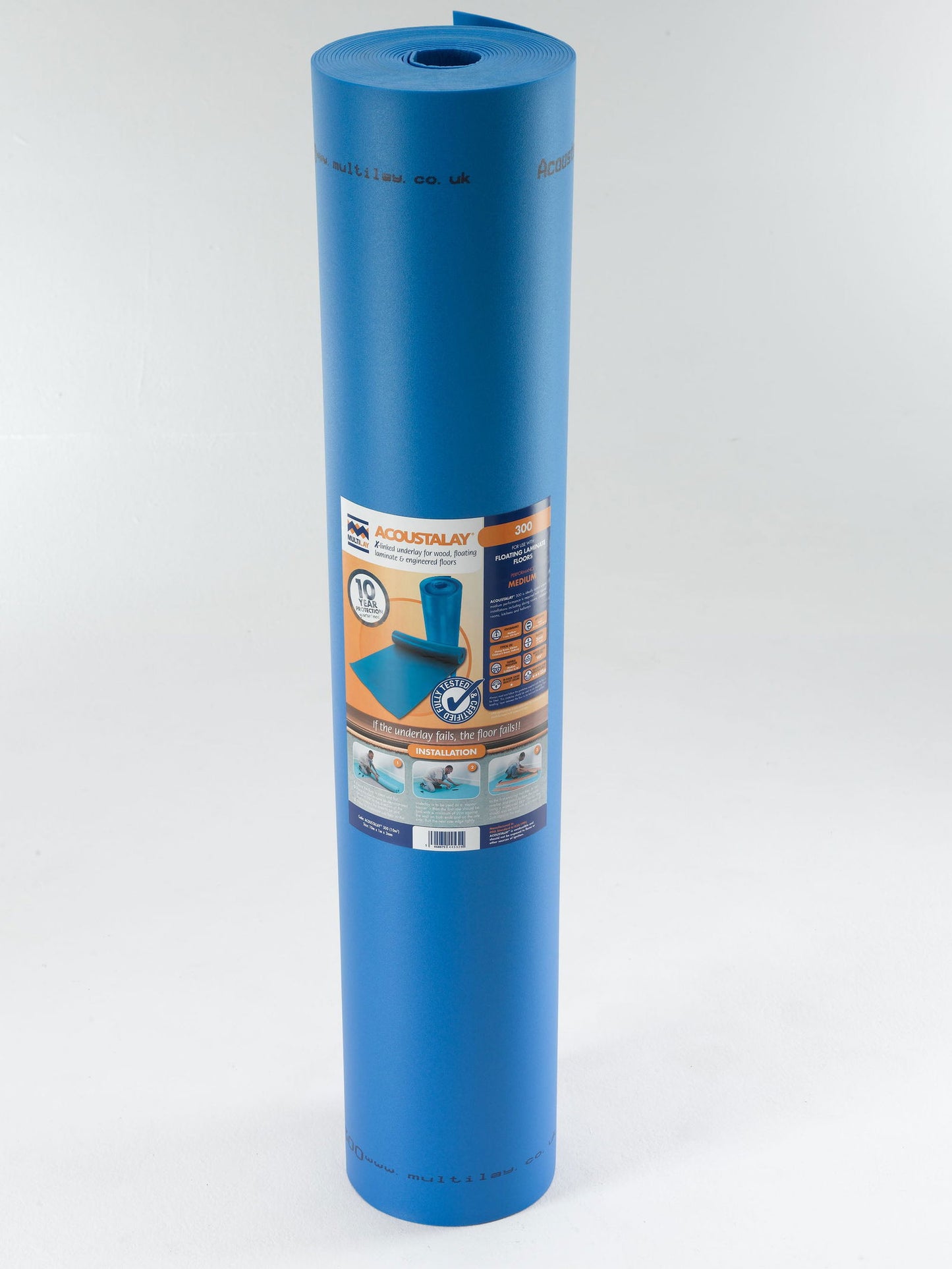 ACOUSTALAY UNDERLAY 300 BLUE 10M2 ROLL - Woodworkers.ie - 