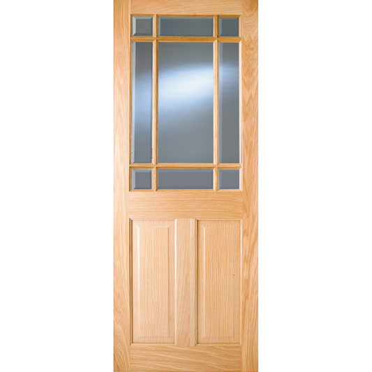 ADDISON AUSTEN PF OAK 2P 9-LITE GLAZED - Woodworkers.ie - 