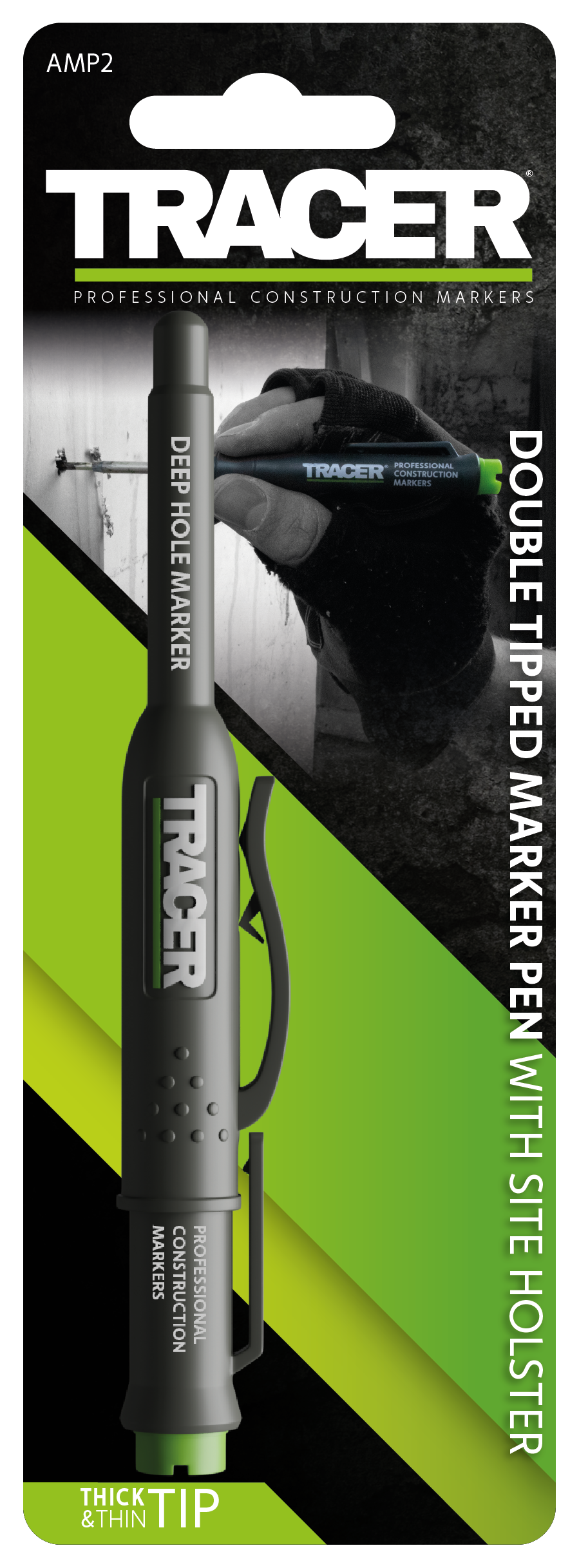 TRACER DOUBLE TIPPED MARKER PEN & SITE HOLSTER